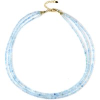 Brasilianischer Aquamarin-Silberhalskette Brasilianischer Aquamarin-Silberhalskette