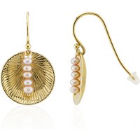 Pinkfarbene Süßwasserzuchtperlen-Silberohrringe (TPC) Pinkfarbene Süßwasserzuchtperlen-Silberohrringe (TPC)