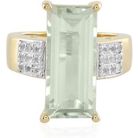 Grüner Amethyst-Silberring Grüner Amethyst-Silberring