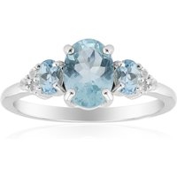 Brasilianischer Aquamarin-Silberring Brasilianischer Aquamarin-Silberring