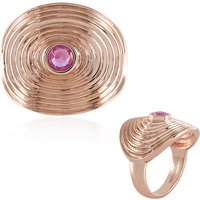 Pinkfarbener Madagaskar-Saphir-Silberring (MONOSONO COLLECTION) Pinkfarbener Madagaskar-Saphir-Silberring (MONOSONO COLLECTION)