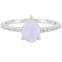Regenbogen-Mondstein-Silberring Regenbogen-Mondstein-Silberring