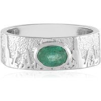 Russischer Smaragd-Silberring Russischer Smaragd-Silberring