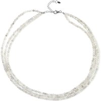 Silberfarbener Zirkon-Silberhalskette Silberfarbener Zirkon-Silberhalskette