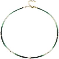 Brasilianischer Smaragd-Silberhalskette (Riya) Brasilianischer Smaragd-Silberhalskette (Riya)