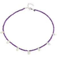 Edelstein-Silberhalskette Edelstein-Silberhalskette