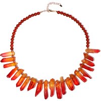 Flammen-Quarz-Silberhalskette Flammen-Quarz-Silberhalskette