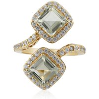 GrĂŒner Amethyst-Silberring GrĂŒner Amethyst-Silberring