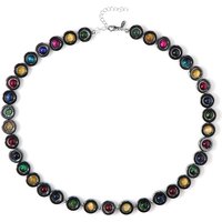 Edelstein-Silberhalskette Edelstein-Silberhalskette