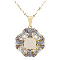 Edelstein-Silberhalskette Edelstein-Silberhalskette