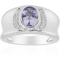 Nicht erhitzter Tansanit-Silberring (Remy Rotenier) Nicht erhitzter Tansanit-Silberring (Remy Rotenier)