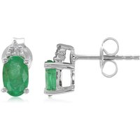 Bahia-Smaragd-Silberohrringe Bahia-Smaragd-Silberohrringe