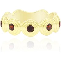 Mosambik-Granat-Silberring Mosambik-Granat-Silberring