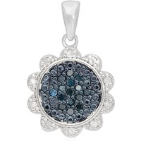 Blauer PK Diamant-SilberanhÀnger Blauer PK Diamant-SilberanhÀnger