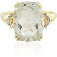 Grüner Amethyst-Silberring Grüner Amethyst-Silberring