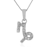 Zirkon-Silberhalskette (Sternzeichen Steinbock) Zirkon-Silberhalskette (Sternzeichen Steinbock)