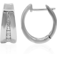 Weißer Topas-Silberohrringe (TPC) Weißer Topas-Silberohrringe (TPC)