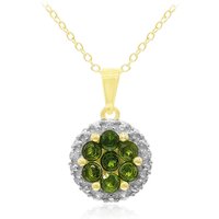 Russischer Diopsid-Silberhalskette Russischer Diopsid-Silberhalskette