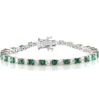 Sambia-Smaragd-Silberarmband (Gems en Vogue) Sambia-Smaragd-Silberarmband (Gems en Vogue)