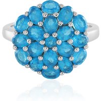 Neonblauer Apatit-Silberring Neonblauer Apatit-Silberring