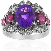 Sambia-Amethyst-Silberring Sambia-Amethyst-Silberring