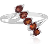 Mosambik-Granat-Silberring Mosambik-Granat-Silberring