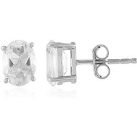 Weißer Topas-Silberohrringe Weißer Topas-Silberohrringe