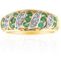 Brasilianischer Smaragd-Silberring Brasilianischer Smaragd-Silberring