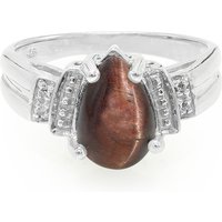 Rotes Tigerauge-Silberring Rotes Tigerauge-Silberring