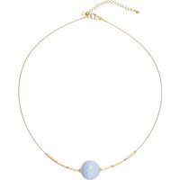 Blauer Band-Achat-Collier Blauer Band-Achat-Collier
