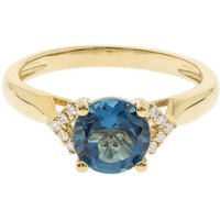 Londonblauer Topas-Goldring Londonblauer Topas-Goldring