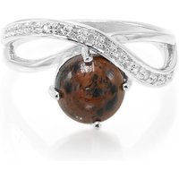 Mahagoni-Obsidian-Silberring Mahagoni-Obsidian-Silberring