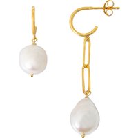 Weiße Süßwasserzuchtperlen-Silberohrringe (Joias do Paraíso) Weiße Süßwasserzuchtperlen-Silberohrringe (Joias do Paraíso)