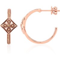 SI1 Argyle-Rose de France-Brillant-Goldohrringe (Annette) SI1 Argyle-Rose de France-Brillant-Goldohrringe (Annette)