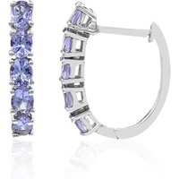 Tansanit-Silberohrringe Tansanit-Silberohrringe