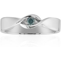 Himmelblauer I1 Brillant-Silberring Himmelblauer I1 Brillant-Silberring