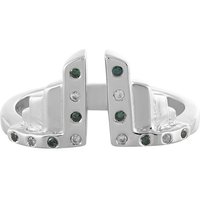 Blauer I3 Brillant-Silberring Blauer I3 Brillant-Silberring