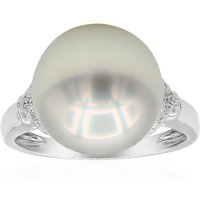 Weiße Süßwasserzuchtperlen-Goldring (CIRARI) Weiße Süßwasserzuchtperlen-Goldring (CIRARI)