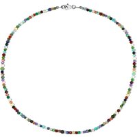 Edelstein-Silberhalskette Edelstein-Silberhalskette