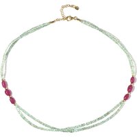 Edelstein-Silberhalskette Edelstein-Silberhalskette