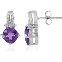 Marokkanischer Amethyst-Silberohrringe Marokkanischer Amethyst-Silberohrringe