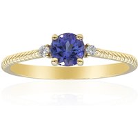 AAA-Tansanit-Goldring AAA-Tansanit-Goldring