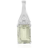 Grüner Amethyst-Silberanhänger Grüner Amethyst-Silberanhänger