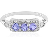 Tansanit-Silberring Tansanit-Silberring