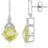 Limonen-Quarz-Silberohrringe Limonen-Quarz-Silberohrringe