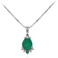 AAA-Sambia-Smaragd-Goldhalskette (CIRARI) AAA-Sambia-Smaragd-Goldhalskette (CIRARI)