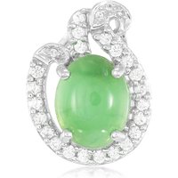 Kaiserlicher Chrysopras-Silberanhänger Kaiserlicher Chrysopras-Silberanhänger