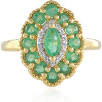 Sambia-Smaragd-Silberring Sambia-Smaragd-Silberring