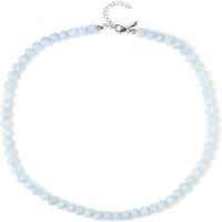 Brasilianischer Aquamarin-Silberhalskette Brasilianischer Aquamarin-Silberhalskette