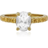 Weißer Topas-Silberring Weißer Topas-Silberring